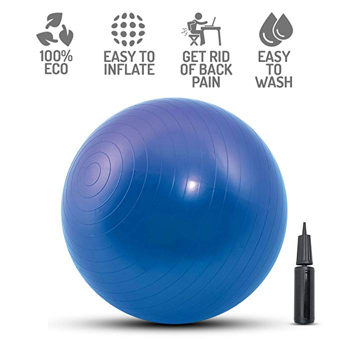 Medicine Exercise Balance Ball Chair - Physio Swiss Ball Can Be Used as Yoga Ball Chairs for the Office and Birthing Pregnancy Ball for All Ages, Gym Exercize Ball for Adults Home Fitness Workout