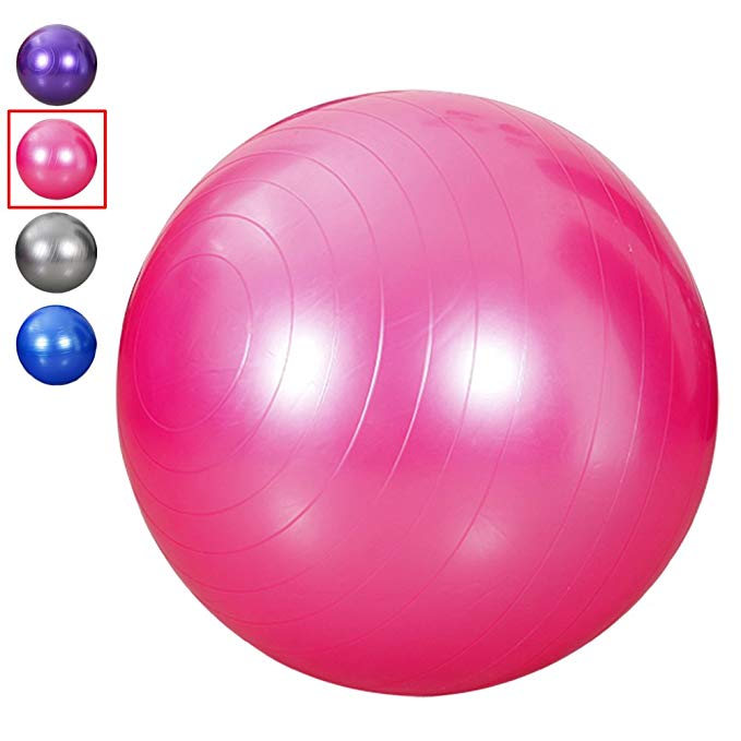 King Size 95 cm Exercise Ball Thick Explosion-proof Yoga Ball for Fitness, Swiss Ball Slimming Yoga With Pump