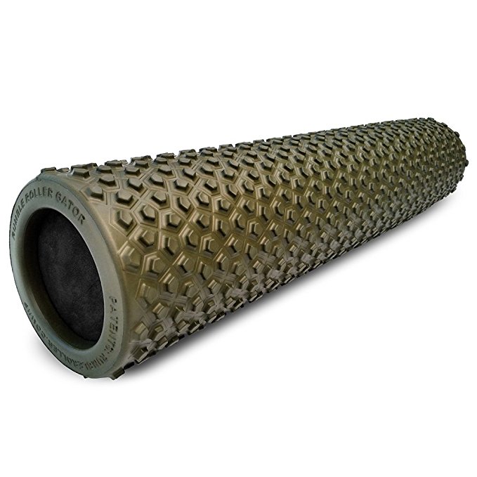 RumbleRoller Gator - 22” Foam Roller - Foam Muscle Roller Optimized For Cross Frictional Massage – Patent Pending Back Roller- Reduces Sore Muscles + Relieve Back Muscle Pain