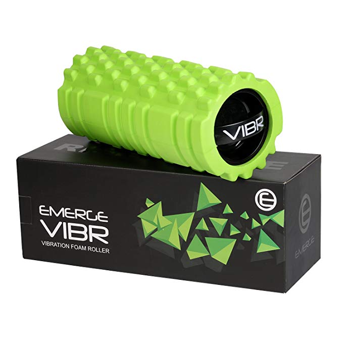 Emerge Vibrating Foam Roller High Intensity 3 Speed Vibration for Muscle Recovery - Fully Rechargeable Electric Foam Roller - Deep Tissue Massager for Sports Massage Therapy