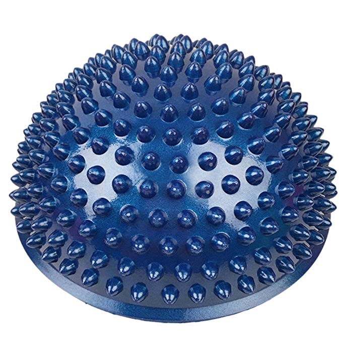 Balance Pods,PeleusTech 16cm/6.3inch Hedgehog Balancing Pods Domed Stability Pods Half Round Yoga Balance Spiky Massager Ball Stepping Stone Foot Sole Trigger Point Hemisphere