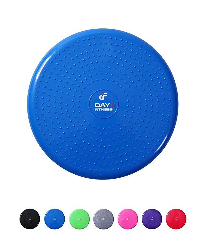 Inflatable Wobble Cushion with Pump by Day 1 Fitness - 13.5