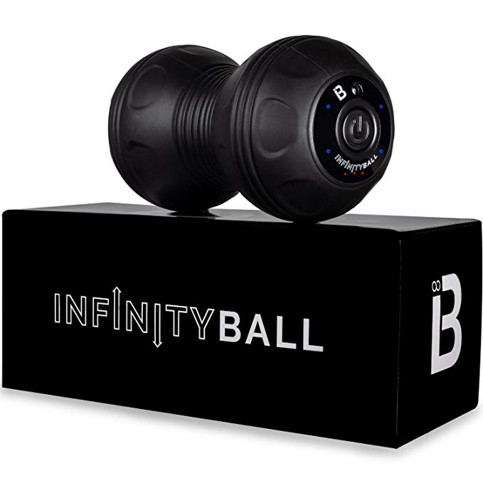 InfinityBall 4-Speed Vibrating Massage Ball - Lacrosse Balls Meet a Vibration Foam Roller! - High Intensity for Recovery, Mobility, Pliability Training & Deep Tissue Sports Therapy