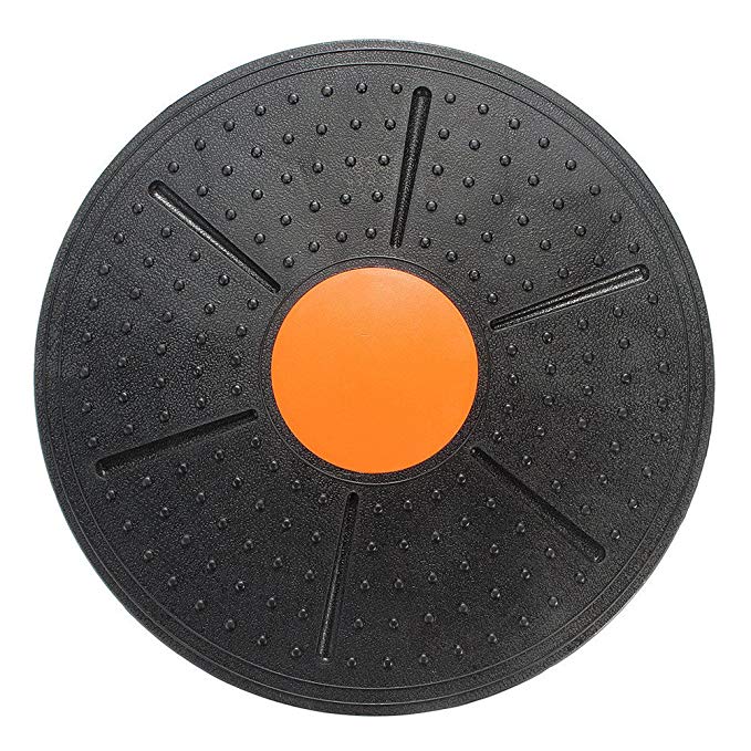 Yosoo Round Wobble Balance Board Stability Disc Yoga Ankle Knee Rehab Exercise Gym Fitness Training Board-14 inch Diameter