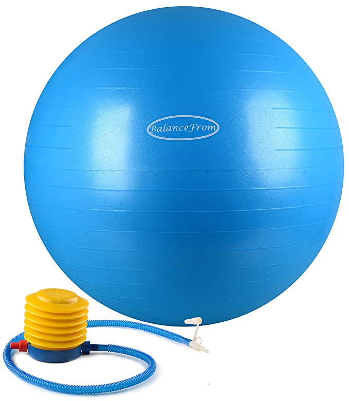 BalanceFrom Anti-Burst and Slip Resistant Fitness Ball with Pump