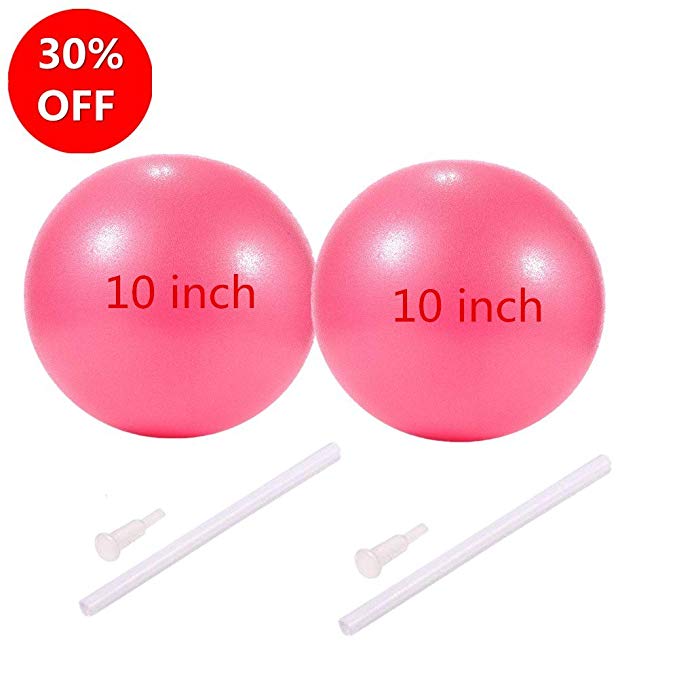 myonly Physical Therapy Exercise Balls, Mini Exercise Ball with Pump, Small Bender Ball for Stability, Barre, Pilates, Yoga, Deep Tissue Massage, Core Training and Physical Therapy