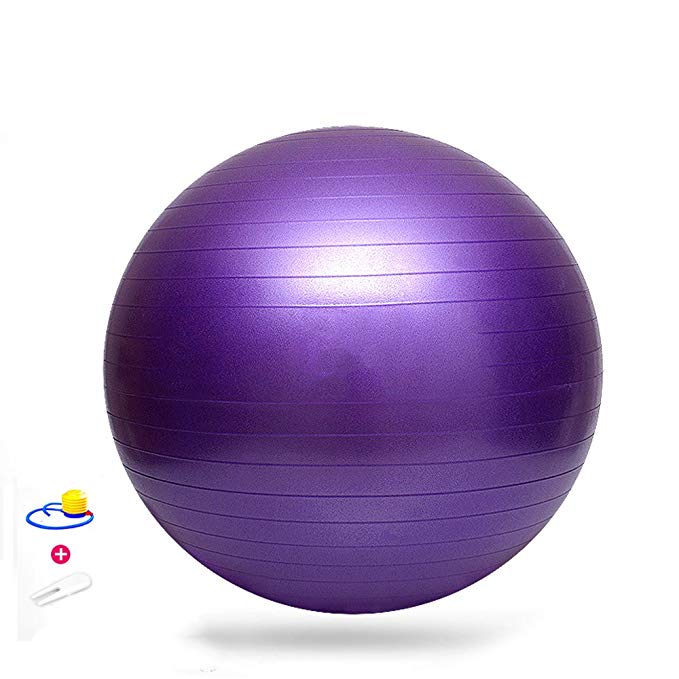 Aenmil Fitness Ball Exercise Balance Ball Static Strength Exercise Stability Ball with Pump - Improve Balance On This Stability Ball - Strengthen Your Core Exercise Ball - Perfect For Home Or Office