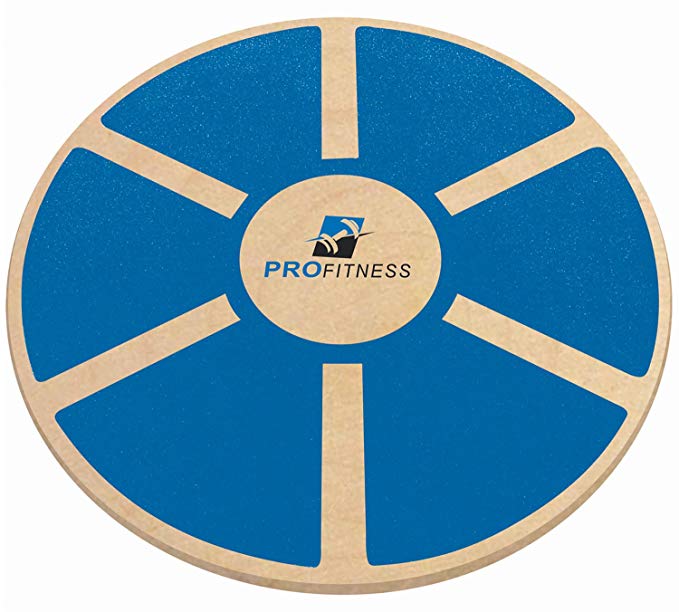 ProFitness Wooden Balance Board (15.5-inch by 3.1-inch) - Exercise, Fitness and Physical Therapy - Non-Slip Safety Top - Tone Muscles, Strengthen Core and Injury Rehab