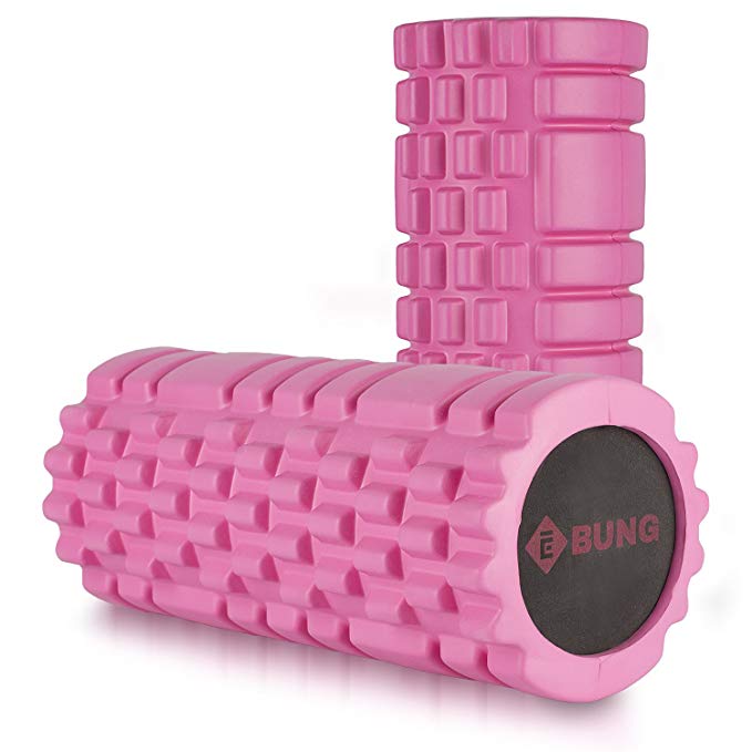 Ebung Foam Massage Roller – Ideal for Deep Tissue Massage, Self-Myofascial Release, Eliminating Adhesions & Knots – Improved Blood Circulation & Faster Recovery – Yoga, Pilates, Workouts