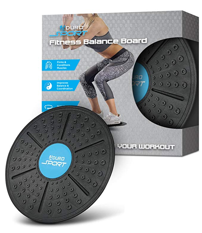 Aduro Sport Balance Board Wobble Fitness Fit Exercise Tilt Stability Balancer Balancing Rocker Board Trainer Abs Legs Core Workout Non-Slip Safety Surface