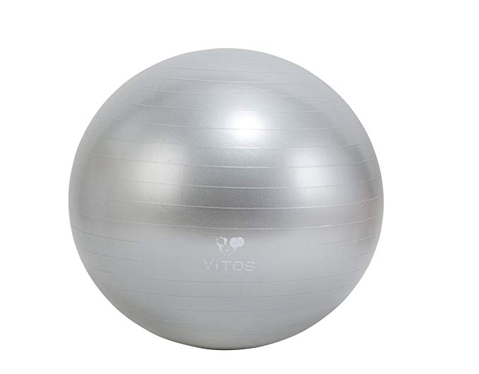 Anti Burst Stability Ball | EXTRA THICK Non Slip Supports 2200LB for Fitness Exercise Birth Balance Yoga Workout Guide & Quick Pump Included Professional Quality Design